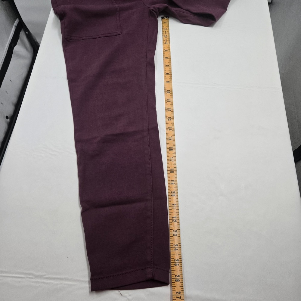 Lila Ryan Women's Pants Wine Colored Chino Straight Leg - Picture 13 of 15